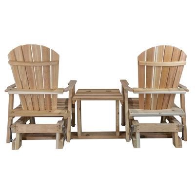 6 Ft. Cedar Fan-Back Settee Glider, Amish-made