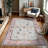 GLN Rugs Traditional Collection - Machine Washable Area Rug, Traditional Washable Rug, Non Slip Washable Rug, Low Pile Chenille Living Room Rug, Bedroom Rug, Kitchen Rug (Pink and Gray Rug)-66446194