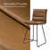 Brely Upholstered Counter Stool with Metal Frame