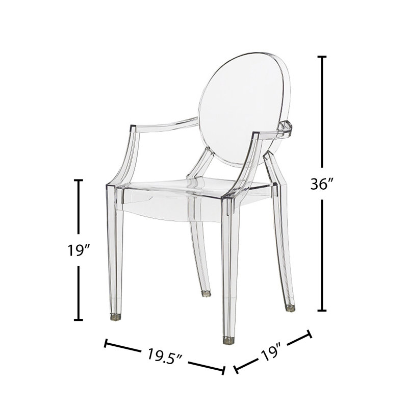 Chaise d'appoint empilable intérieure / extérieure Cremont - transparente