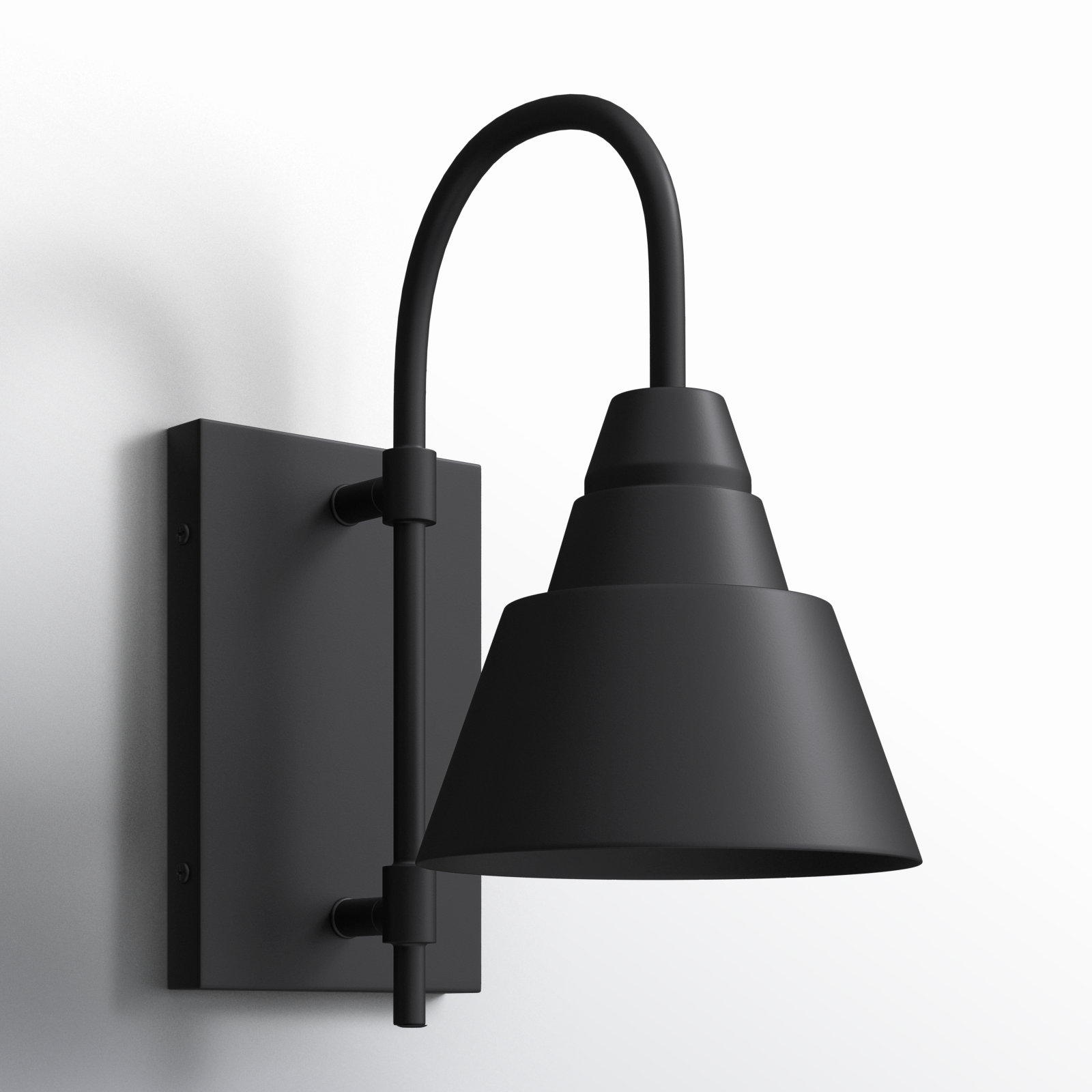 Estiva Single Light Bell Outdoor Iron Wall Light, 12" H x 6" W x 10.5" D