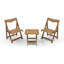 Ensemble de bistro et de table rectangulaire pliable en teck HiPS