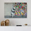 Pop Urban Street "Banksy British Artist Kid Spray Paint Curtain Artwork, Vibrant Illusion Colorful Wall Pictures, Large Framed Canvas Giclee Print Wall Art"-119401232-90816957-90816961