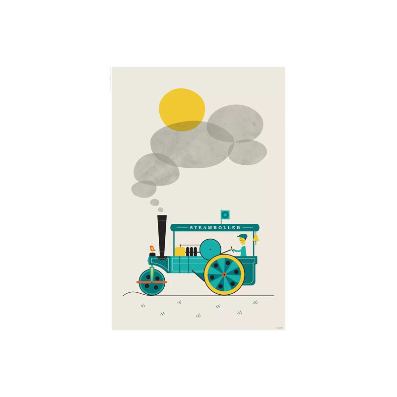 Steamroller by TomasDesign - Wrapped Canvas Print, 45.72cm H x 30.48cm W x 1.91cm D