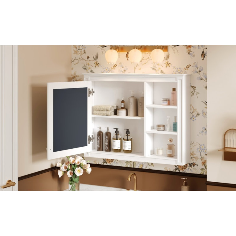 36'' X 28'' Medicine Cabinet, Wall Mounted Bathroom Storage Cabinet, Modern Bathroom Wall Cabinet With Mirror,Medicine Cabinet,  Mirror Cabinet With 1 Adjustable Shelf