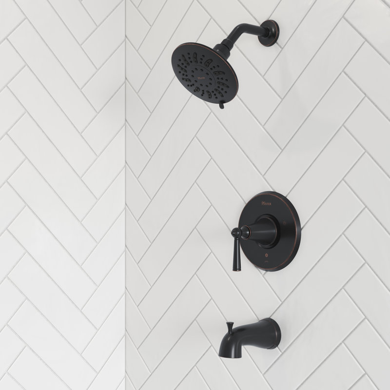 Saxton Tub/Shower Trim Kit, Tuscan Bronze