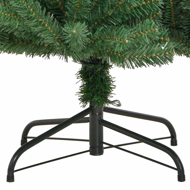 Artificial Hinged Christmas Tree Green PVC and Metal, 3.94 ft