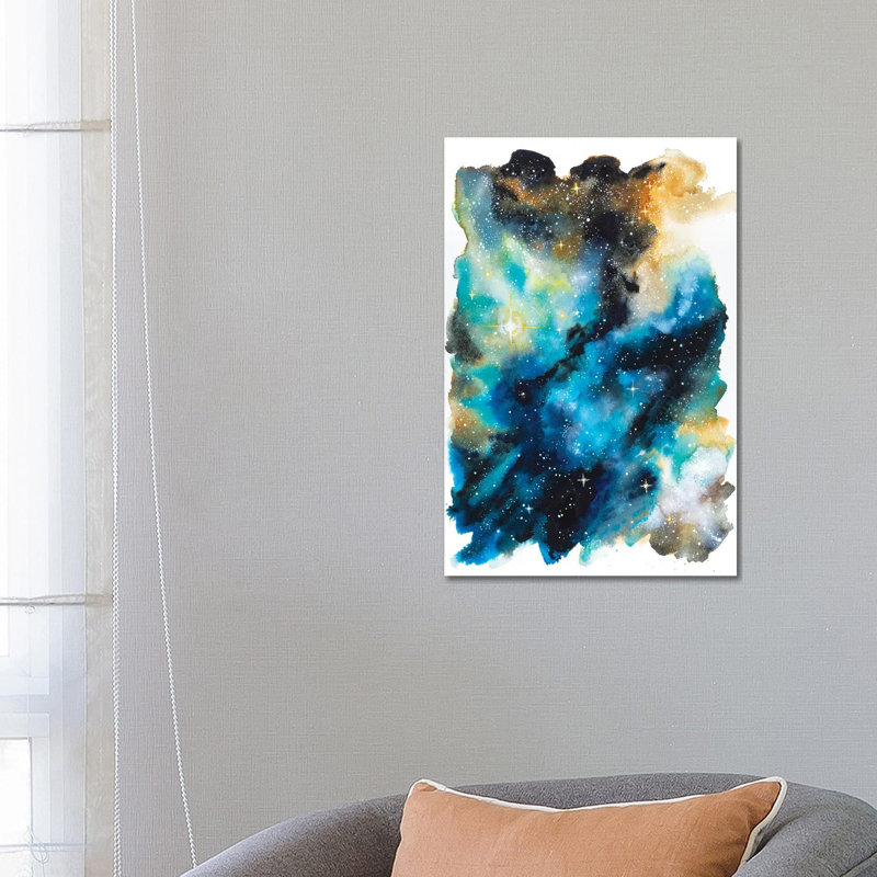 Space Study 1 Piece Painting on Canvas, 66.04 cm H x 45.72 cm W x 3.175 cm D, Wrapped Canvas
