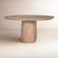 Ab Round Solid Wood Dining Table-437854509