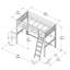 Lit mezzanine simple avec bureau