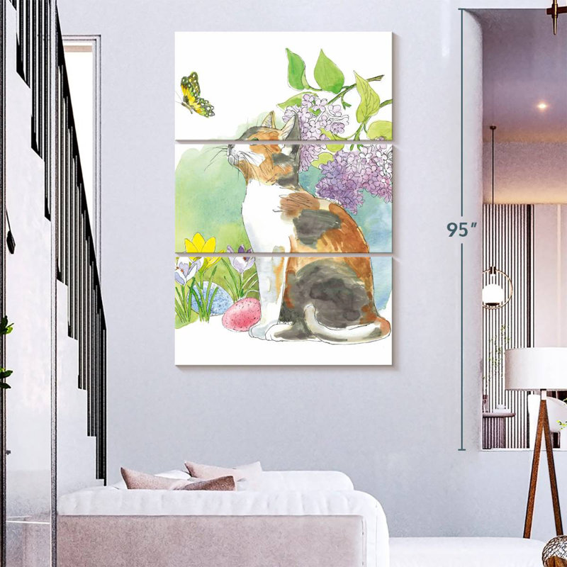 Brampt Easter Kitties II, 74" H x 48" W