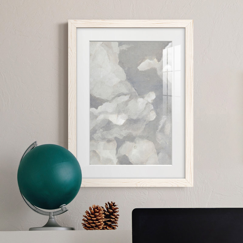 Scattered Sky I Premium encadré mat - prêt à accrocher, Cadre blanc, H 43,5 po x l 31,5 po x P 1 po