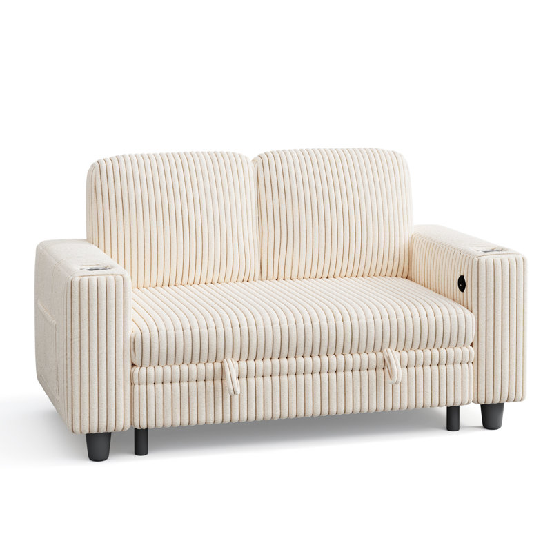Causeuse avec rangement 56 po Sherry, Effie beige