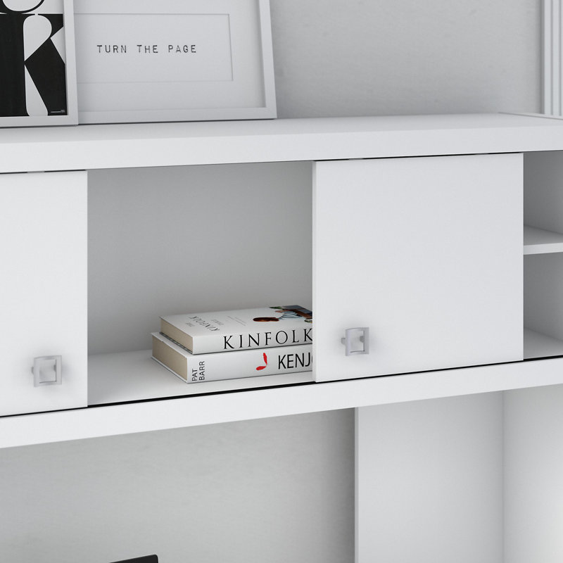 Ensemble de bureau rectangulaire 4 pièces Echo, Blanc pur