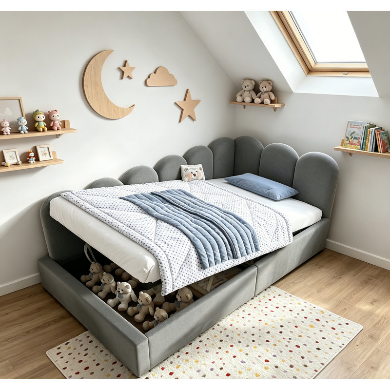 Upholstered Daybed, Grey