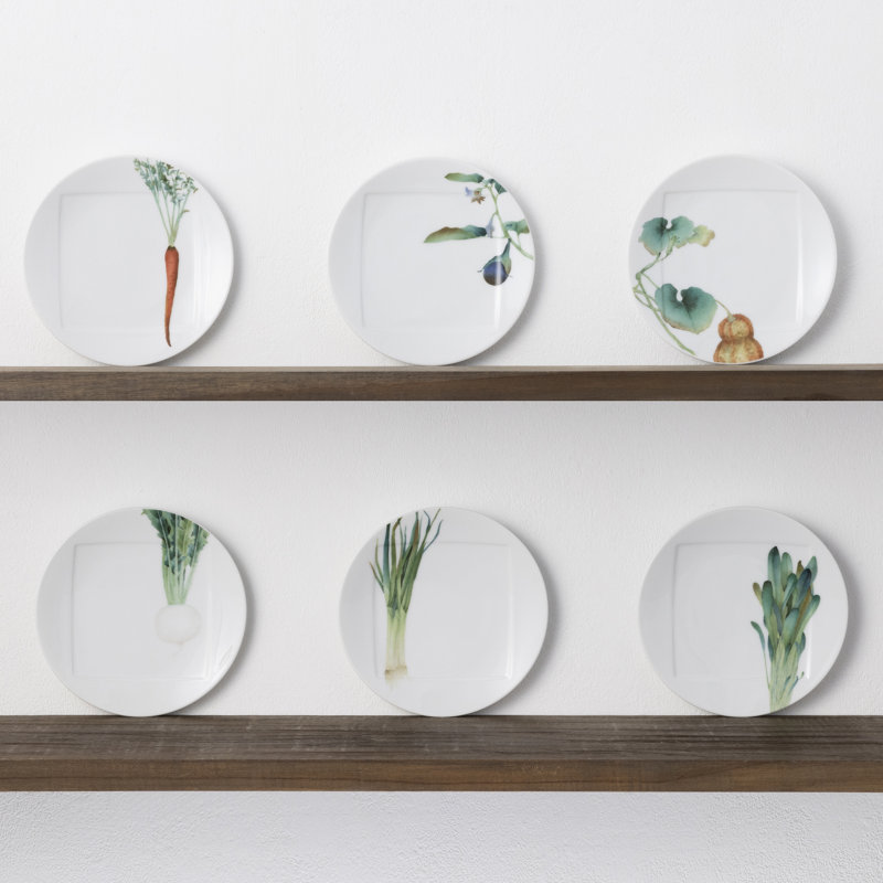 Noritake Kyoka Shunsai Set of 6 Assorted Appetizer Plates, 6"