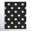 Tapis noir en laine touffeté à la main à motif géométrique Cavan-1636243877