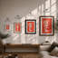 Profile in Red Retro - Framed Print-1751744291-1751744293