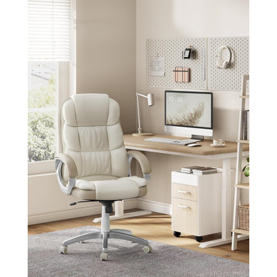 Gaming, Desk, Executive Office Chair, Ergonomic Design, Swivel Castors, Adjustable Height, Armrests, 27.6" D X 27.6" W X (45.7"-49.6" H)