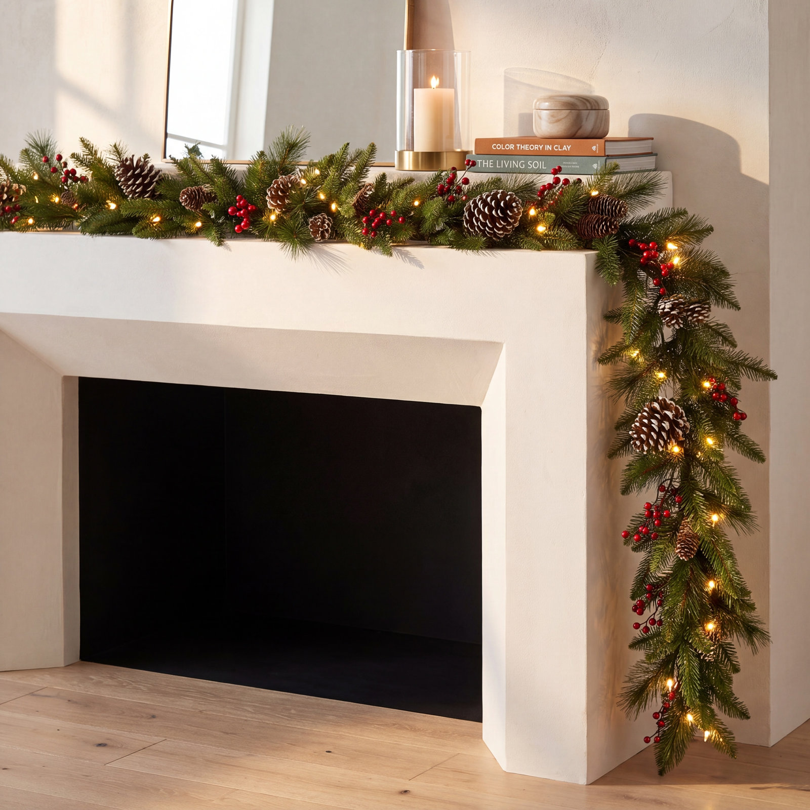 108" Pre-Lit Berry Pine Christmas Garland