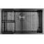 Évier de cuisine à simple cuve en acier inoxydable noir mat avec robinet encastrable 32 po x 18 po Undermount-121642895