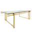  Table basse de salon rectangulaire en verre Pelfrey-477909125