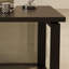Bureau rectangulaire en bois massif noir-109334462