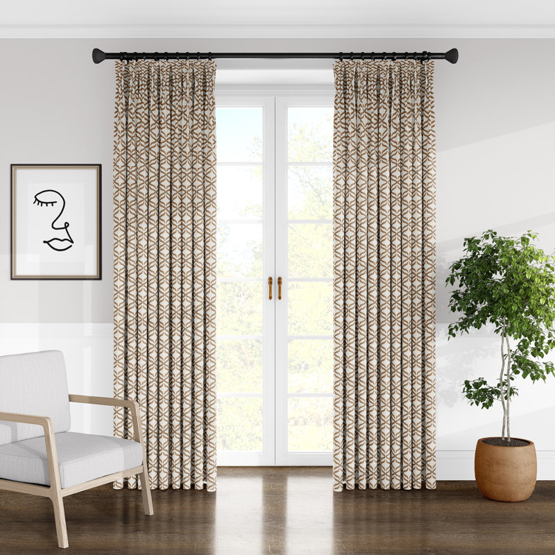 Panneau de rideau simple obscurcissant 100% coton Nix, Écume de mer, l 20 po x L 84 po