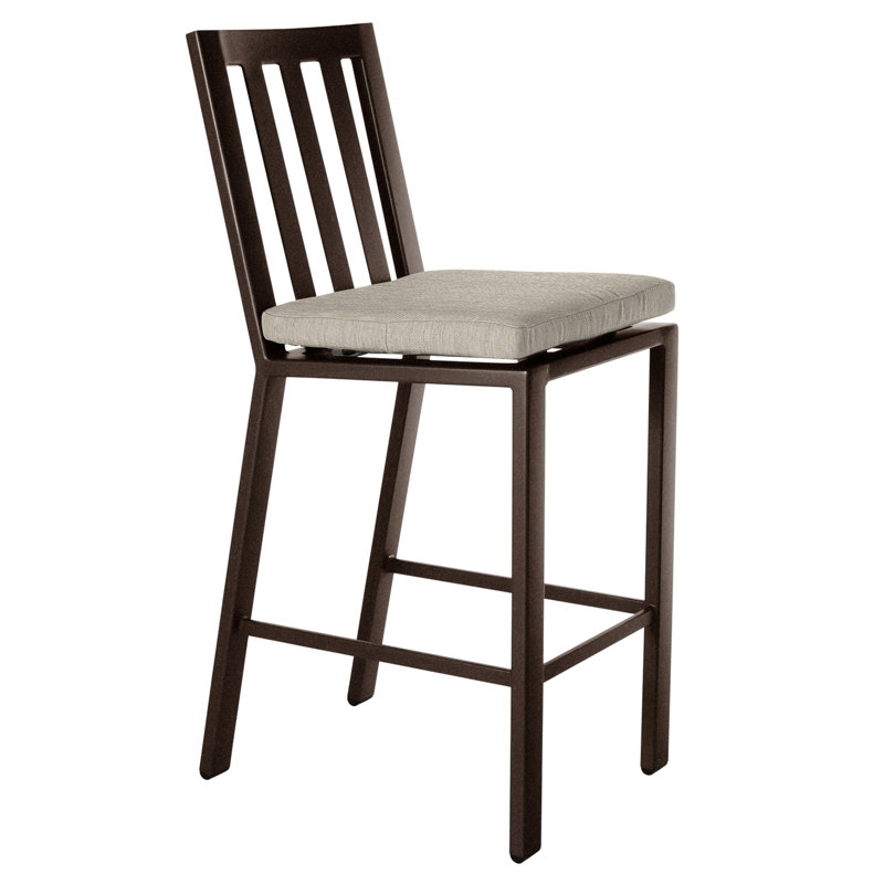 Aris Outdoor Bar Stool, Harris Stone, Copper Creek, 27.75"
