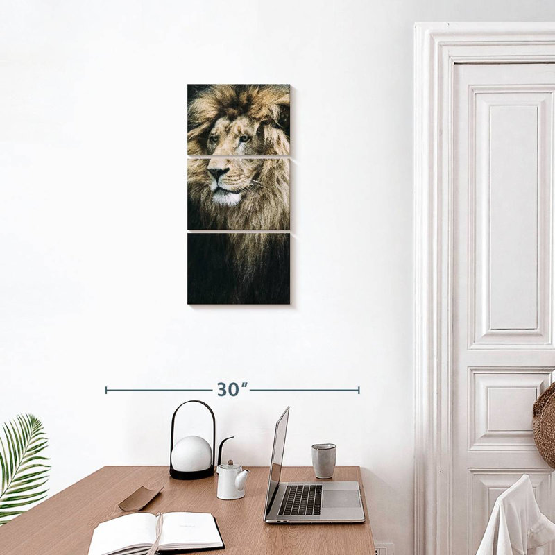Vieux lion, H 27 po x l 12 po