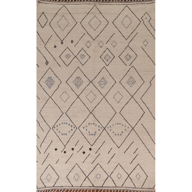 Tapis oriental marocain All-Over Ivory 6 x 10