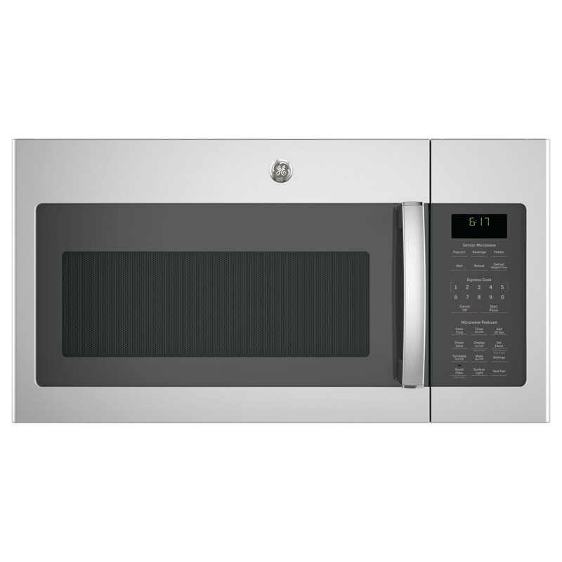 GE Appliances 30" 1.7 cu ft. 1000 - Watt Convertible Over-The-Range Microwave with Sensor Cooking, Stainless Steel