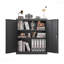 Armoire de rangement avec casiers de rangement et serrures de porte