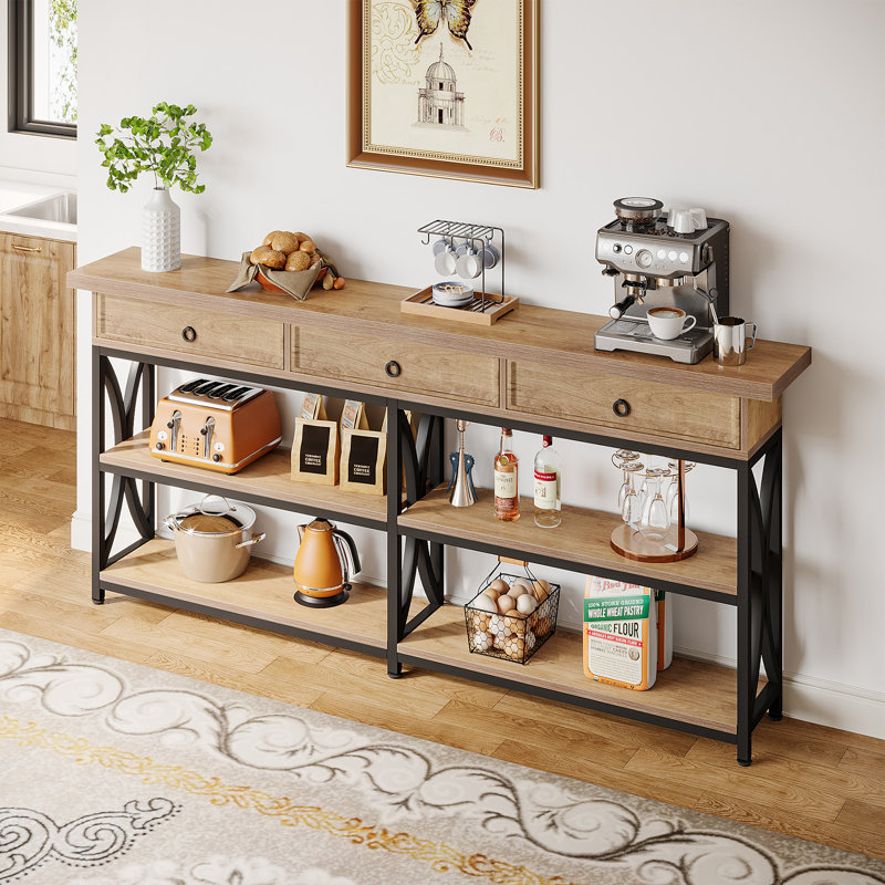  70.9" Extra Long Entryway Table With 3 Drawers