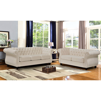 Demacio 2 - Piece Velvet Living Room Set