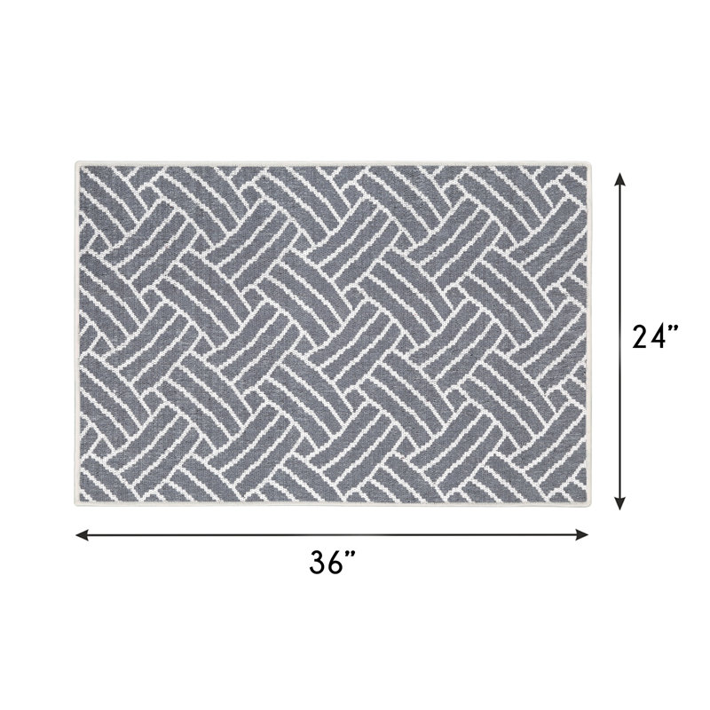 Tapis de cuisine Lavesha, Gris clair