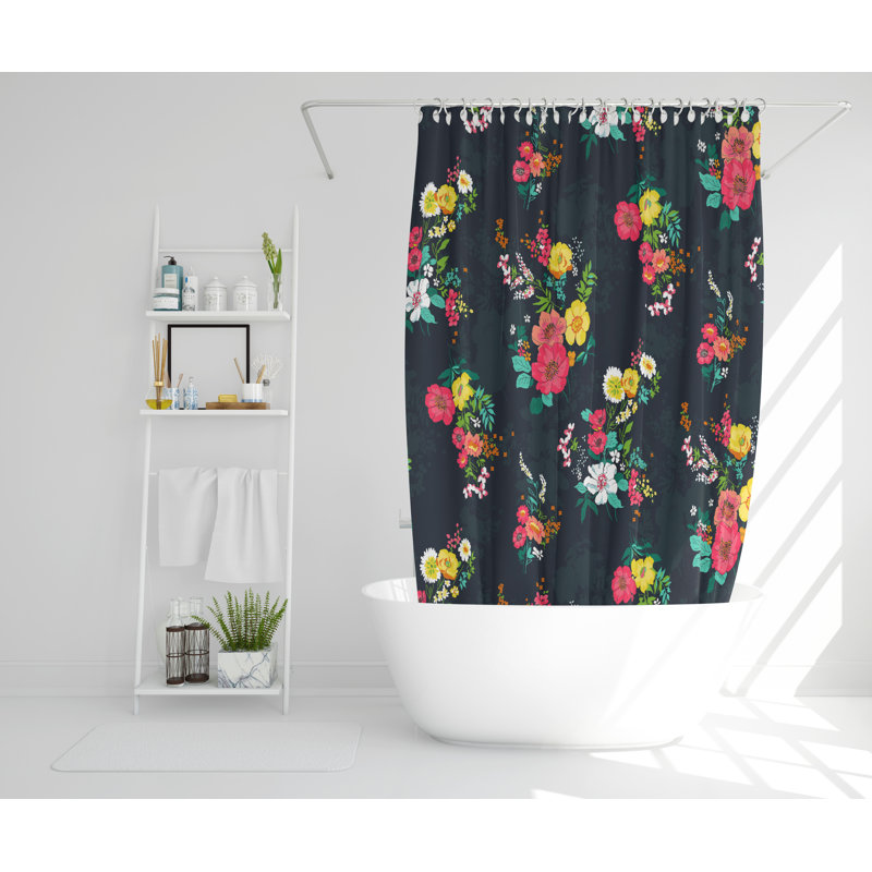 Ioanna Polyester Shower Curtain Set, 177cm H x 177cm W
