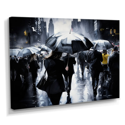 «Umbrella In New York City At Night III», reproduction d'art mural de New York