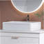 White Rectangular Ceramic Bathroom Vessel Sink With Drain Assembly