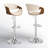 Archaimbaud Swivel Upholstered Adjustable Height Counter Stool with Metal Frame