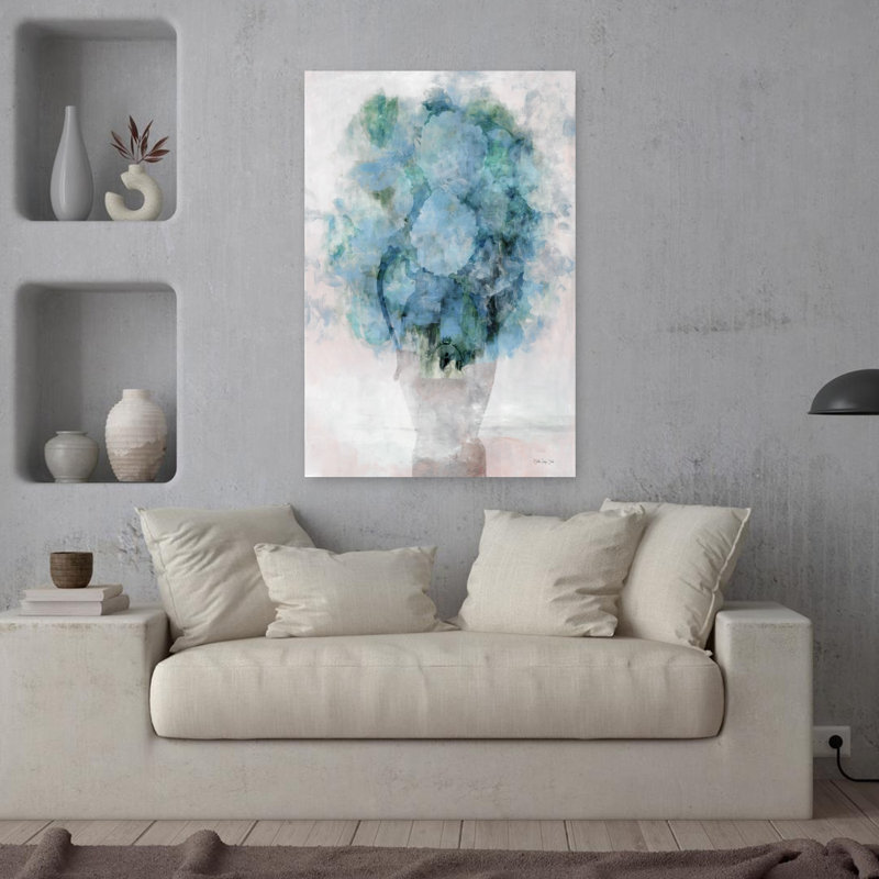Floral Secrets 1, art floral abstrait contemporain, H 36 po x l 24 po