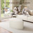 Caras Upholstered Beige Triangular Compression Ottoman No Assembly Required-136163321