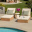 Marcellus Lightweight Concrete Outdoor End Table, Faux Travertine