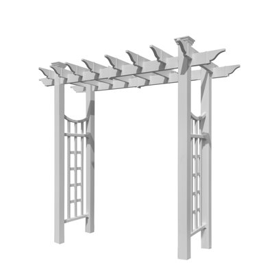 58'' W x 28'' D Vinyl Arbor in White