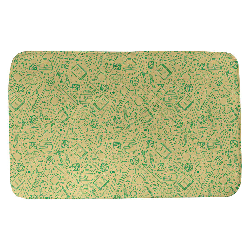Tapis pour salle de bain rpg Leffel, l 17 po x L 24 po, Jaune / vert