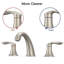 Widespread Bathroom Faucet – 3-Hole Design with Stainless Steel Pop-Up Drain, PPA Lead-Free Hose – Modern Silver Vanity Faucet-814728102-814728123