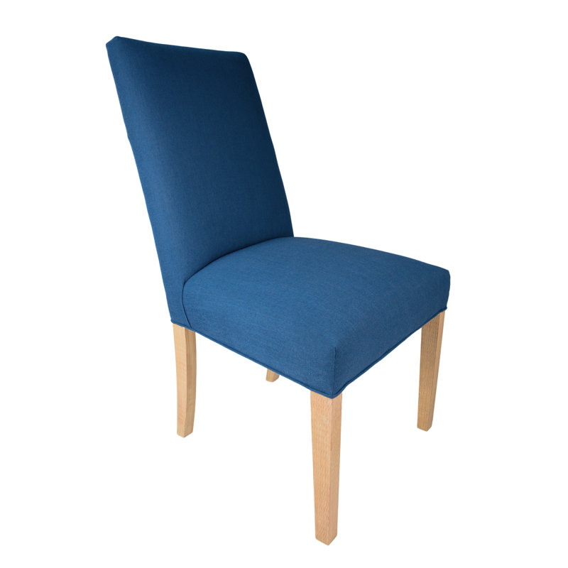 Aulait 19'' H Upholstered Dining Chair, Denim
