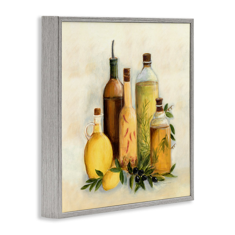 Huiles de cuisine de cuisine traditionnelle encadrée, art par Marilyn Dunlap, H 12 po x l 12 po, Estampe numérique Farmhouse