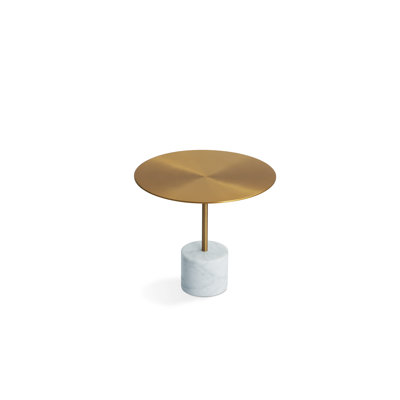 Table de bout à piédestal en acier Circulo
