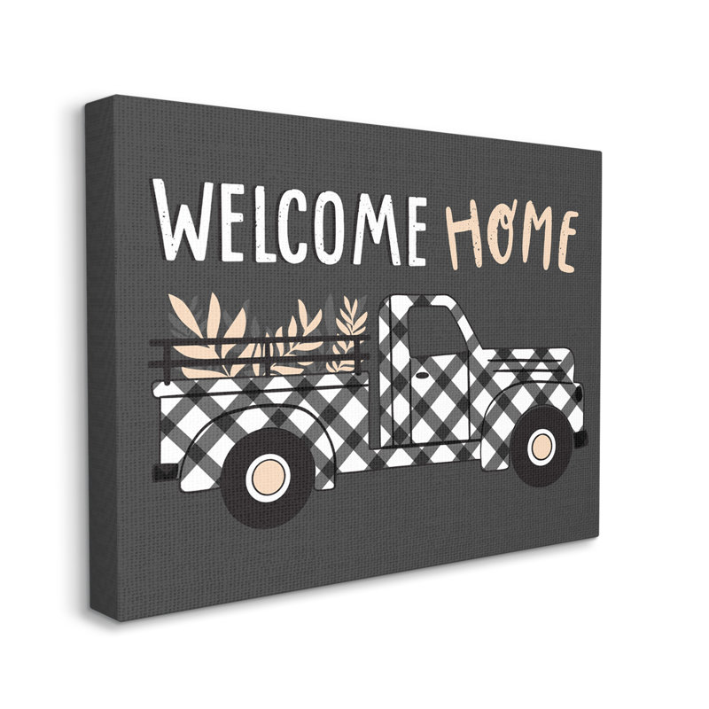 "Welcome Home" par Arrolynn Weiderhold-impression d’art graphique, Toile tendue, H 30 po x l 40 po x 1,5 po